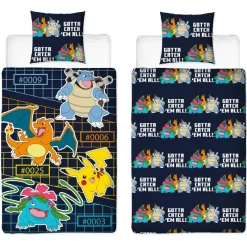 Hot Parure 140x200 pokemon micro Linge De Lit·Parure De Lit, Housse De Couette