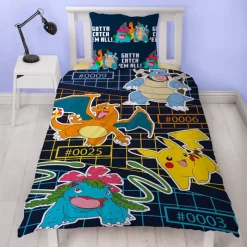 Hot Parure 140x200 pokemon micro Linge De Lit·Parure De Lit, Housse De Couette