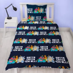 Hot Parure 140x200 pokemon micro Linge De Lit·Parure De Lit, Housse De Couette