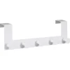 Sale Patere de porte 5 boules blanc Rangement