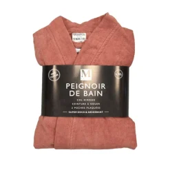 Sale Peignoir l/xl rose velours epong Linge De Toilette, Plage·Peignoir