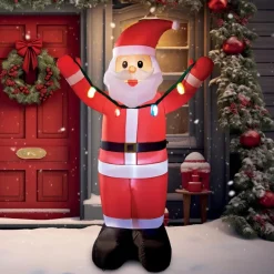 Pere noel gonflable led h182cm Automate