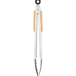 Outlet Pinces acier inoxydable + bois Ustensiles, Accessoire De Cuisine