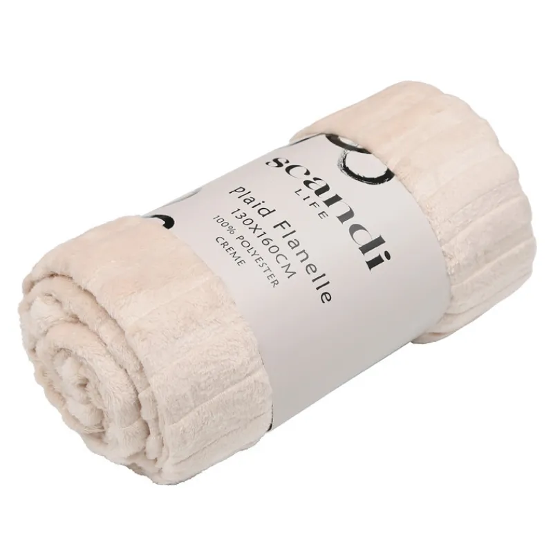 New Plaid flanelle arche creme 130x1 Décoration Textile·Plaid
