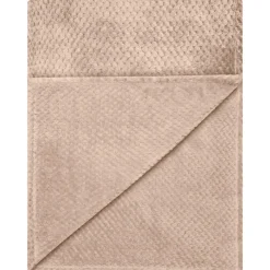 Plaid gaufre taupe Décoration Textile·Plaid