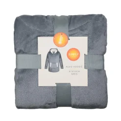 Clearance Plaid hoodie gris Décoration Textile·Plaid