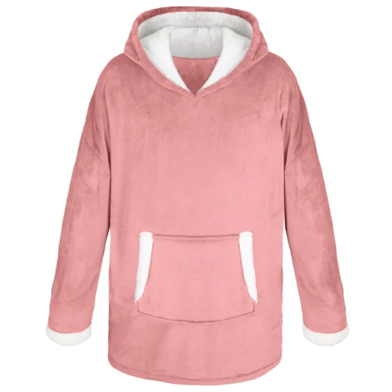 Hot Plaid hoodie rose Décoration Textile·Plaid