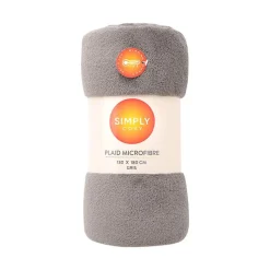 Plaid microfibre gris 130x180 Décoration Textile·Plaid