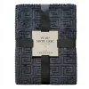 Outlet Plaid motif grec 150x200cm noir Décoration Textile·Plaid