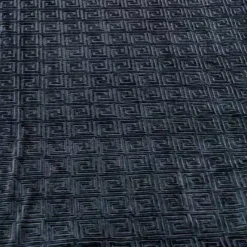 Outlet Plaid motif grec 150x200cm noir Décoration Textile·Plaid