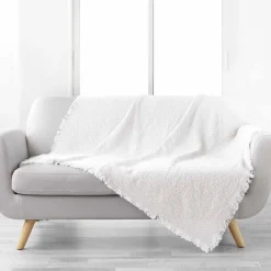 Online Plaid pia 125x150cm blanc Décoration Textile·Plaid