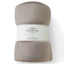 New Plaid polaire xxl 220x240cm taup Décoration Textile·Plaid