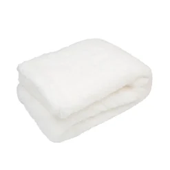 Plaid teddy 130x160cm creme Décoration Textile·Plaid