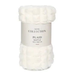 Hot Plaid waffle creme 130x160 Décoration Textile·Plaid