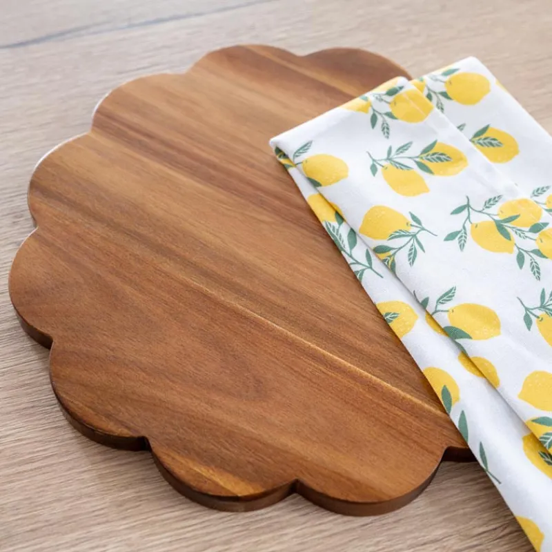 Online Planche fleur en acacia 30cm Ustensiles, Accessoire De Cuisine