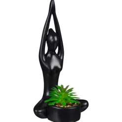 Sale Plante statue yoga Fleur, Plante Artificielle