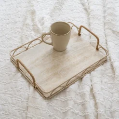 Online Plateau effet marbre bord feston Objet Décoratif