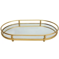 Outlet Plateau metal gold 33x21cm Vaisselle, Art De La Table·Accessoires De Table