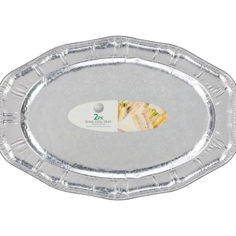 Sale Plateau oval x2 aluminium Vaisselle Jetable