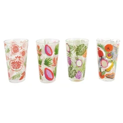 Hot Plateau palmier tresse 4 verres Vaisselle, Art De La Table·Verre
