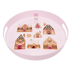 Discount Plateau rose motif noel d26cm Vaisselle, Art De La Table·Accessoires De Table
