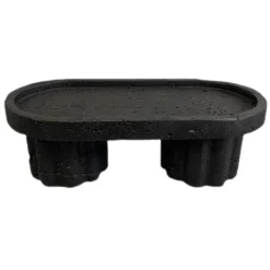 Outlet Plateau sur pied noir Objet Décoratif