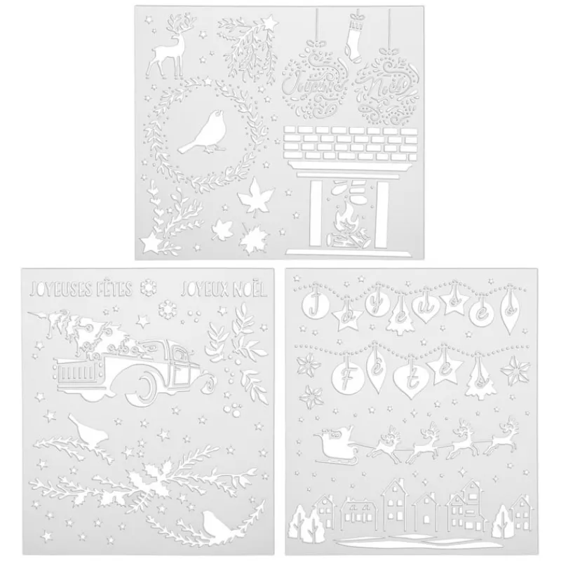 Pochoir de noel x3 - 42x37 cm Décoration