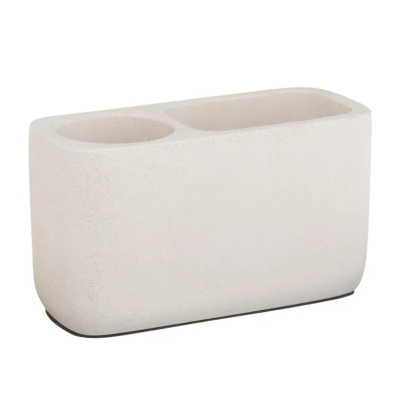 New Porte brosse a dent effet pierre Accessoire Salle De Bain