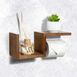 Clearance Porte rouleau bois deco Accessoire Wc