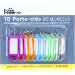 Clearance Porte-cles x10 avec etiquette Quincaillerie