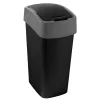 Discount Poubelle 45 l flip noire/grise Poubelle