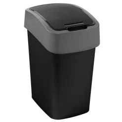 Best Poubelle 25 l flip noire/grise Poubelle