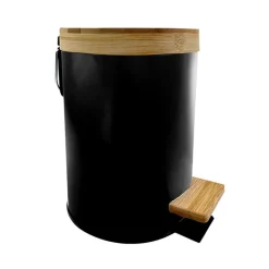 Sale Poubelle 3l noire cv bambou Accessoire Wc