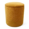 Sale Pouf de rangement velours ocre Rangement Décoratif