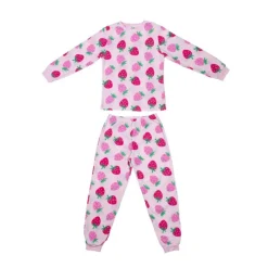 New Pyjama fille polaire fraise Cocooning