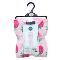 New Pyjama fille polaire fraise Cocooning