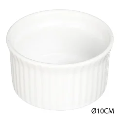 Ramequin ceramique blanc d9cm Plat, Moule