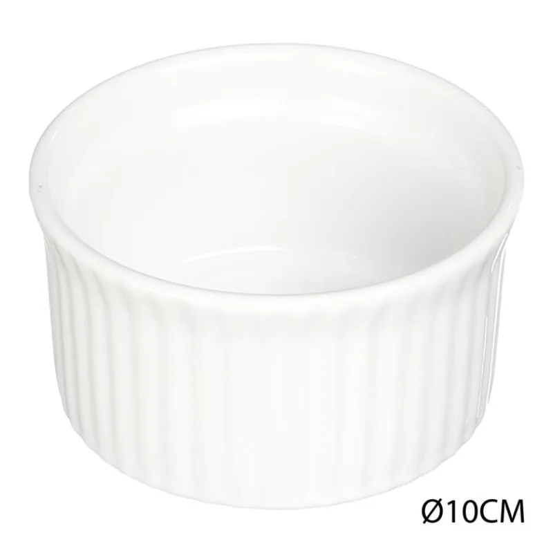 Ramequin ceramique blanc d9cm Plat, Moule