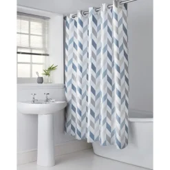 Outlet Rideau de douche chevron Accessoire Salle De Bain