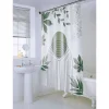 New Rideau de douche geo vert Accessoire Salle De Bain