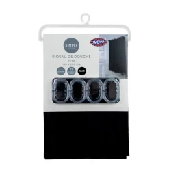 Best Rideau de douche noir Accessoire Salle De Bain
