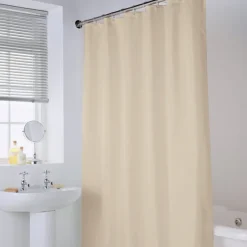 Clearance Rideau de douche polyester beige Accessoire Salle De Bain