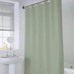 Hot Rideau de douche polyester vert Accessoire Salle De Bain