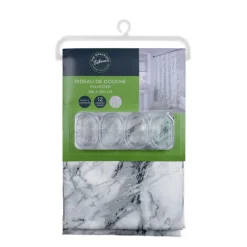 Rideau de douche reflet argent Accessoire Salle De Bain