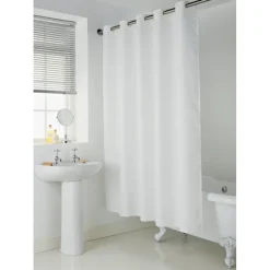Sale Rideau de douche 180x185cm blanc Accessoire Salle De Bain