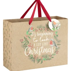 Sale Sac shopping de noel Emballage Cadeau