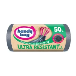 Clearance Sacs poubelle 50l x8 poignees Alu, Film, Sac Poubelle