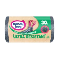 Outlet Sacs poubelle 30l x8 poignees Alu, Film, Sac Poubelle