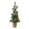 Hot Sapin givre en pot en bois Sapin
