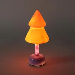 Discount Sapin verre avec pied colore led Décoration